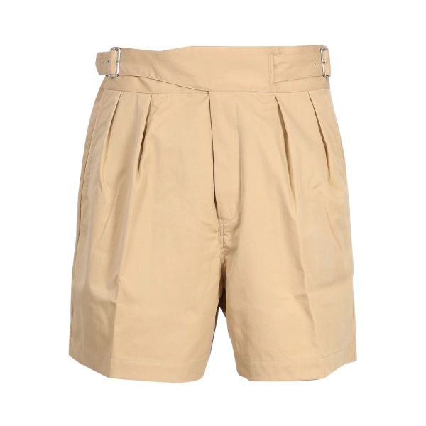 belted pleated shorts