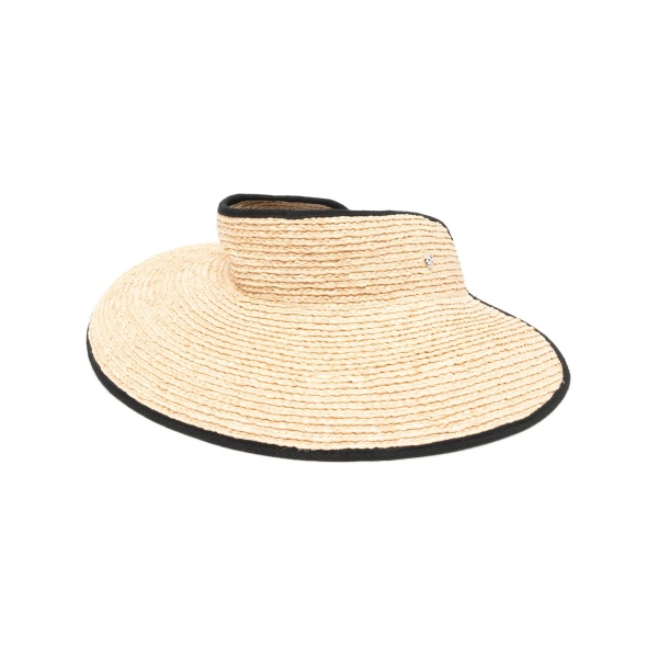 braided raffia visor hat