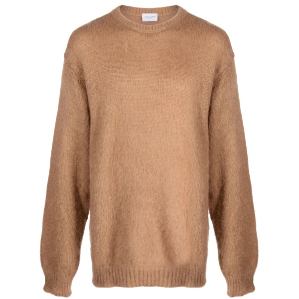 brushed-effect mohair-blend jumper