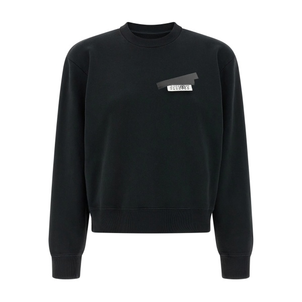 brushed-tape detail sweatshirt