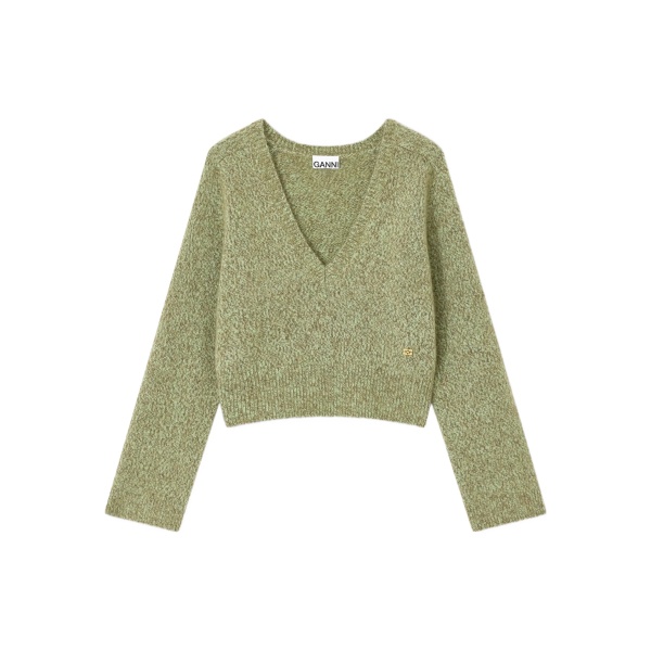 brushed v-neck sweater