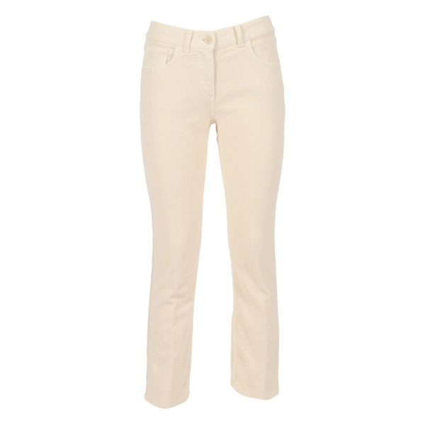 button straight-leg trousers