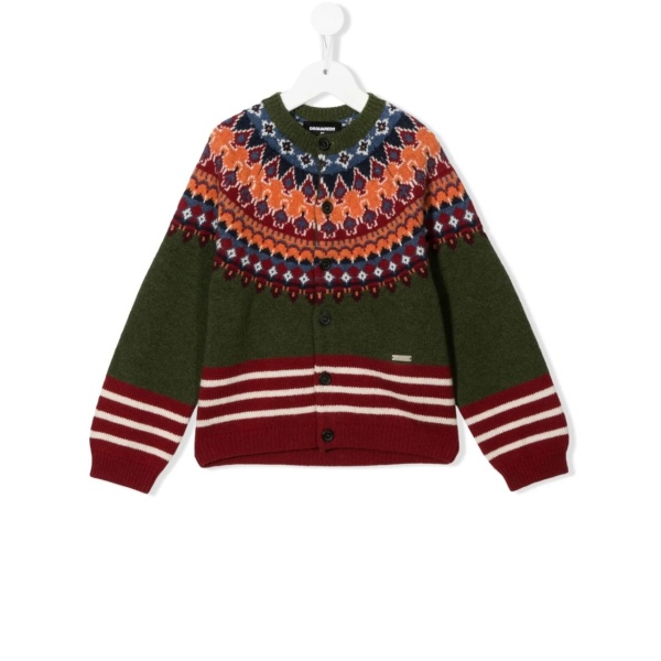 button-up knitted cardigan