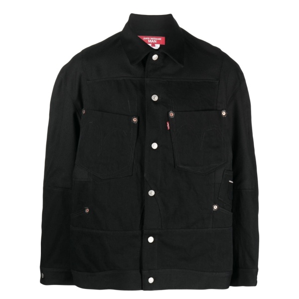 buttoned cotton shirt jacket