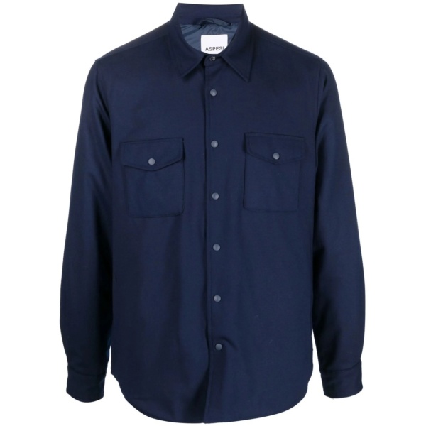 buttoned-up long-sleeved shirt