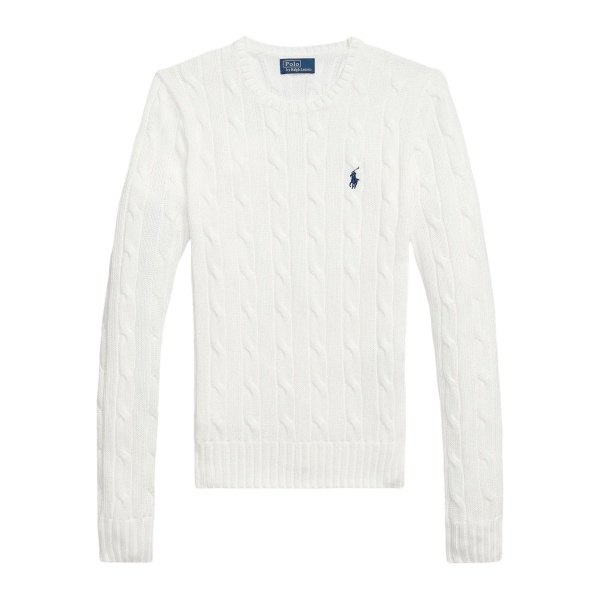 cable-knit crew-neck sweater