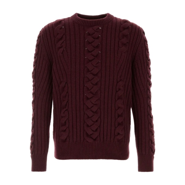 cable-knit ribbed knitwear