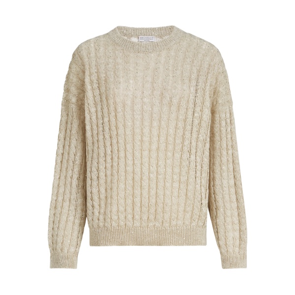 cable-knit sweater