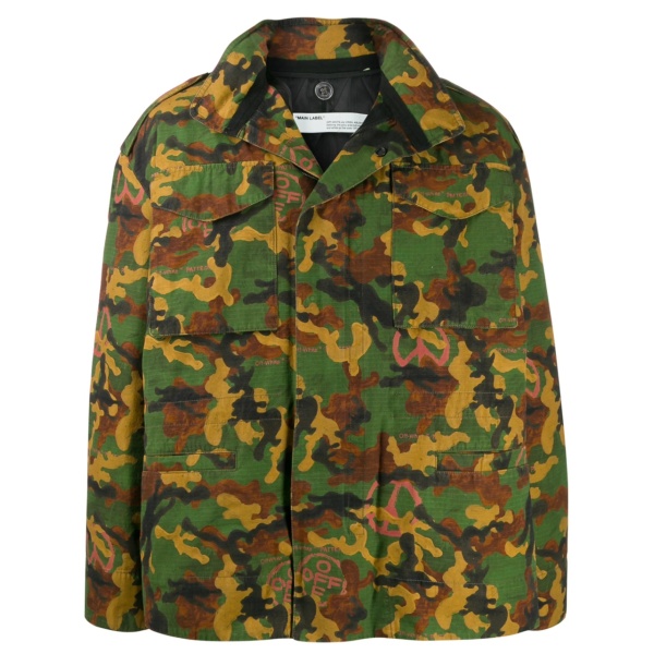 camouflage padded field jacket