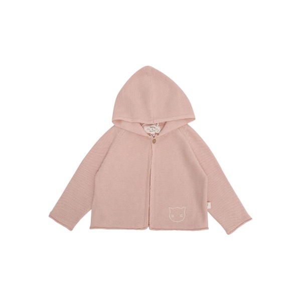 cat-embroidered hooded jacket