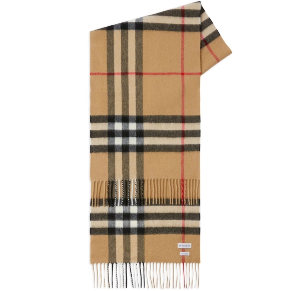 check cashmere scarf