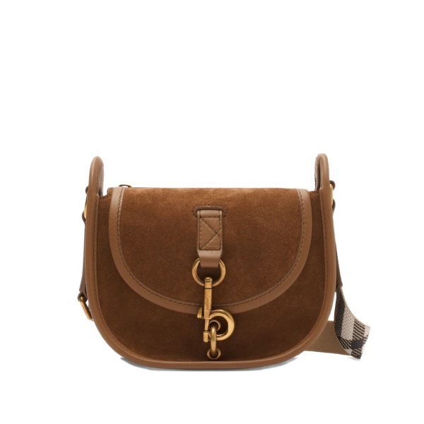 check-strap messenger bag