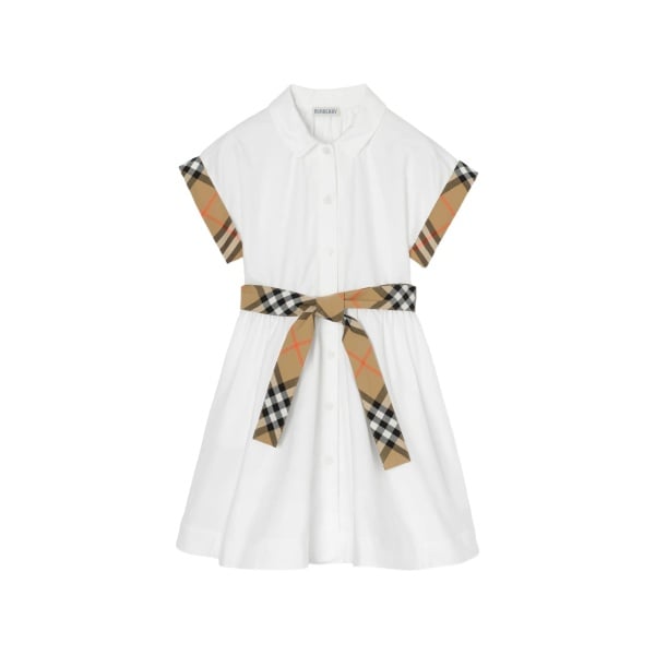 check-trim shirt dress
