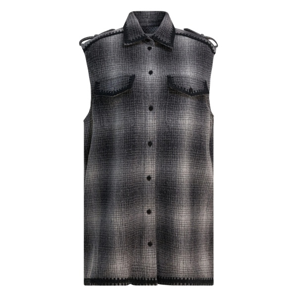 checked mini dress