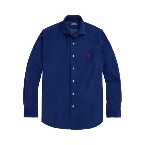 corduroy long-sleeve shirt