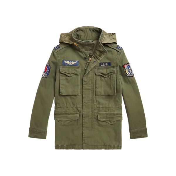 cotton herringbone field jacket