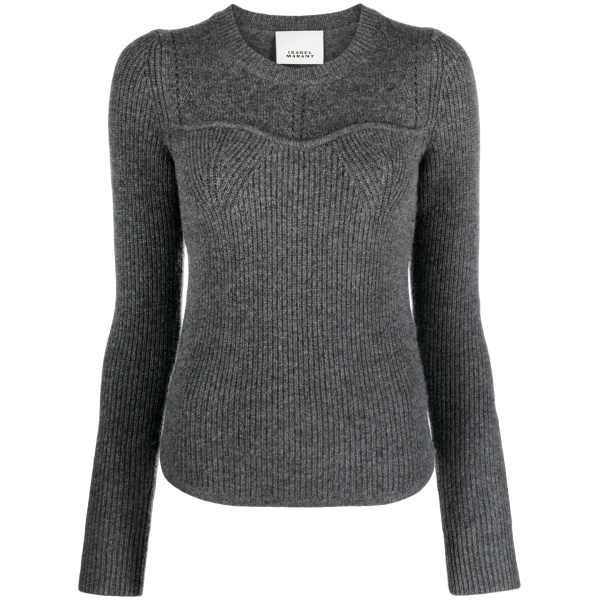 crew-neck ribbed jumper