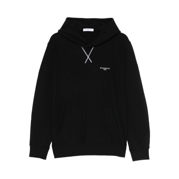 cross-stitching logo-detail hoodie