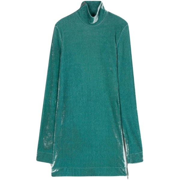 crushed-velvet mini dress