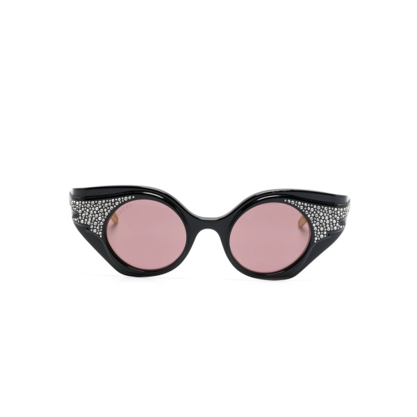 crystal-embellished butterfly-frame sunglasses