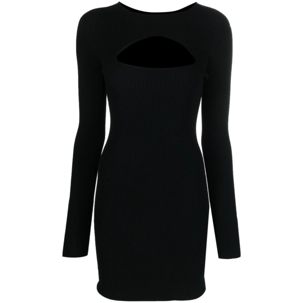 cut-out rib-knit minidress