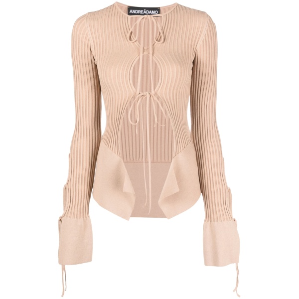 cut-out ribbed top