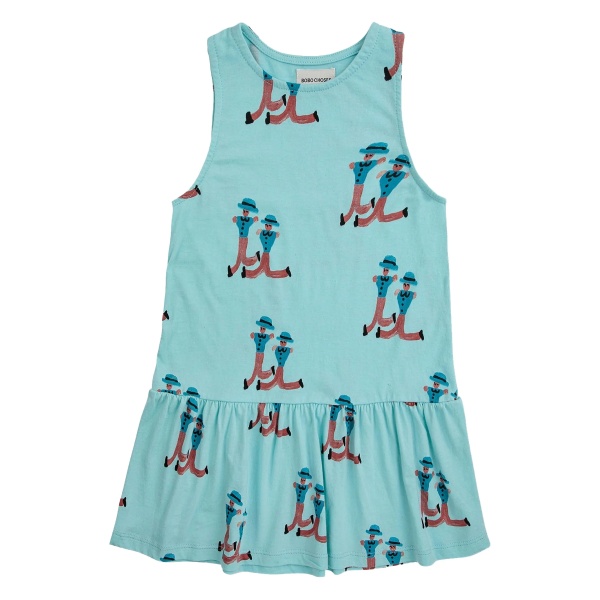 dancing giants-print dress