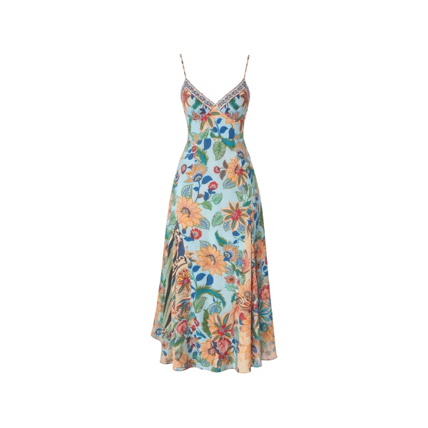 Delhi floral sleeveless maxi dress