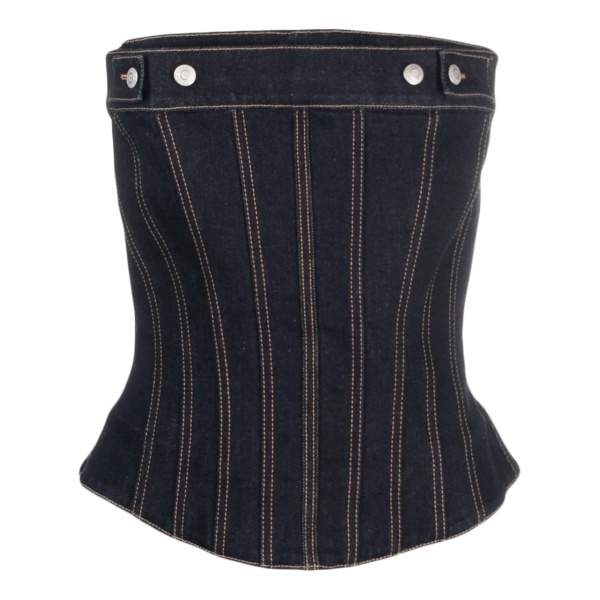 denim bustier top