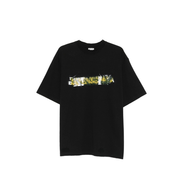 distressed graphic T-shirt