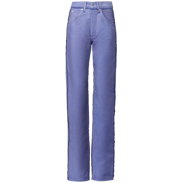 distressed straight-leg jeans