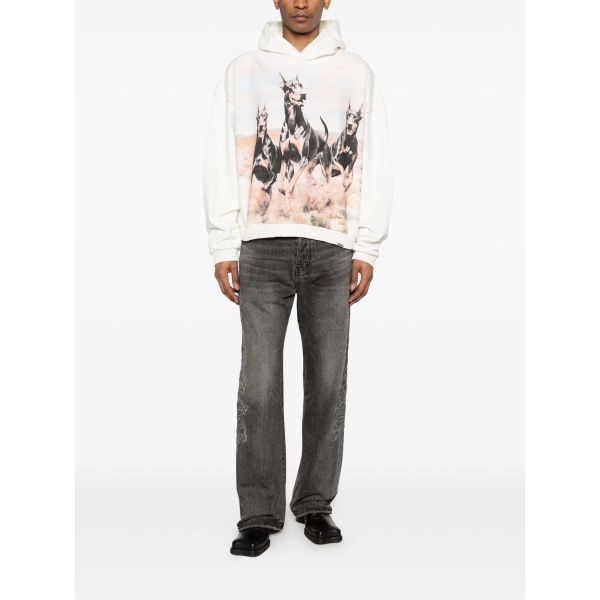 dog-print hoodie