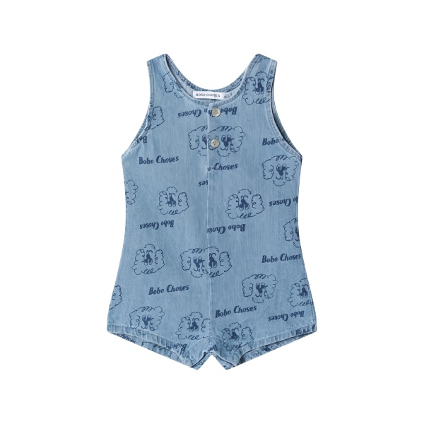 dog-print romper