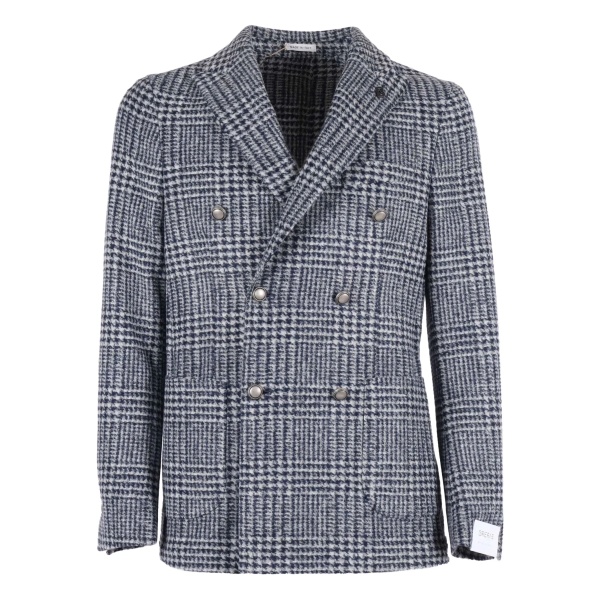 double-breasted check jacket