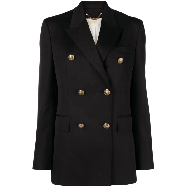 double-breasted virgin-wool blazer
