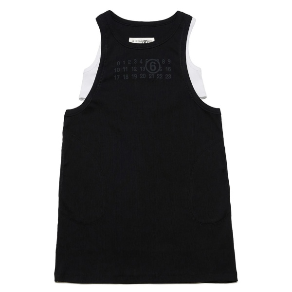 double-layer sleeveless dress