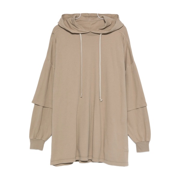 double-layered hooded sweater