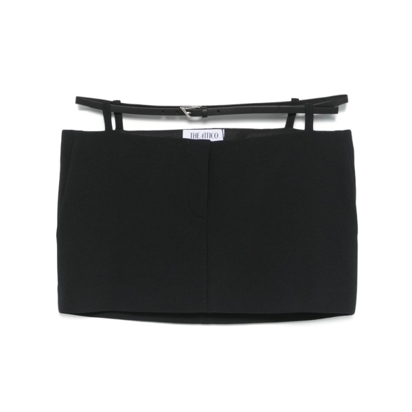 double-waisted mini skirt