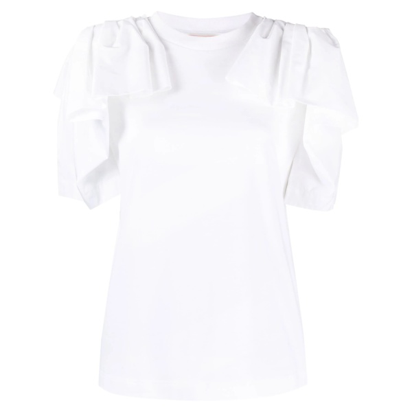 draped cotton T-shirt