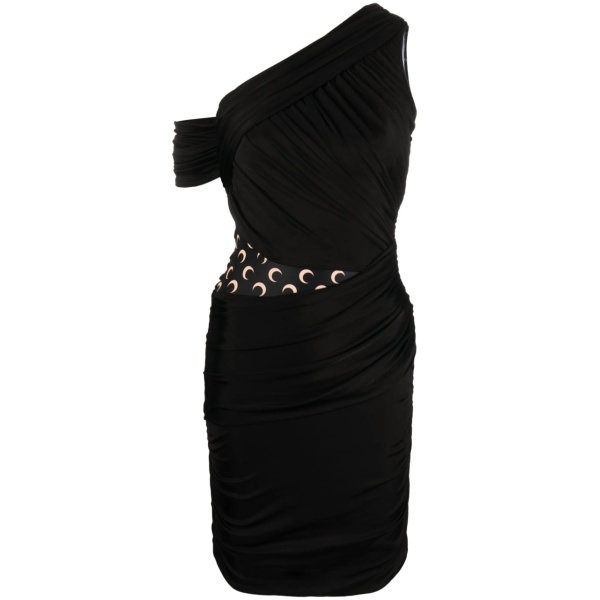 draped one-shoulder dress