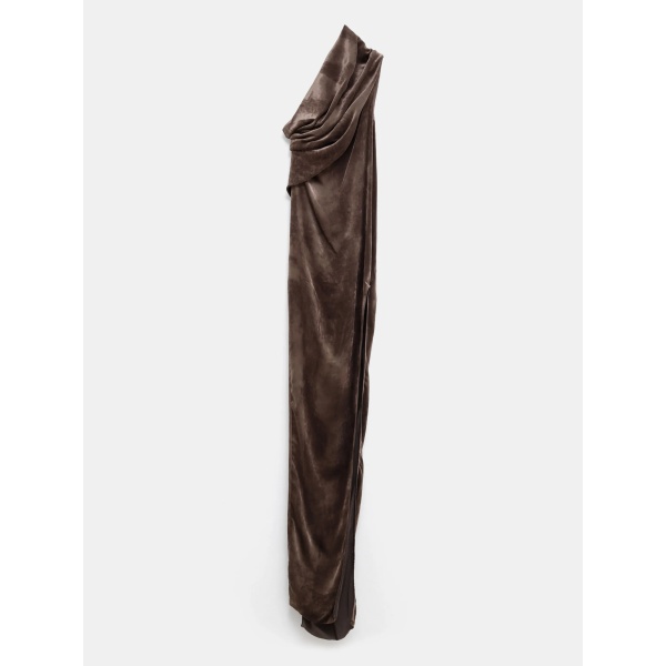draped one-shoulder dress