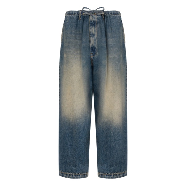 drawstring-waist jeans