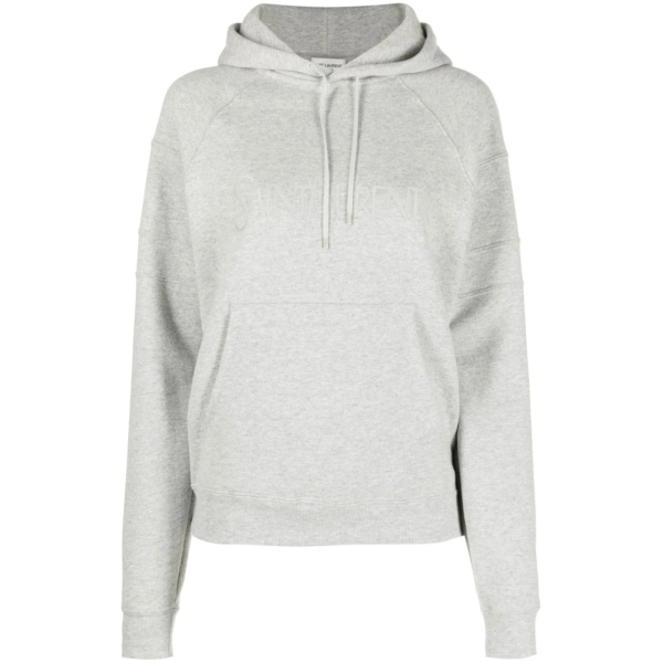 embroidered-logo cotton hoodie