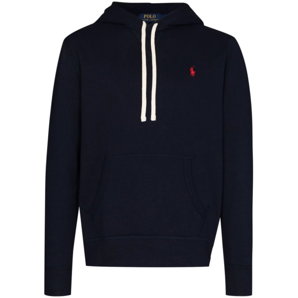 embroidered-logo hoodie
