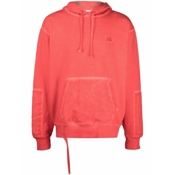 embroidered-logo hoodie