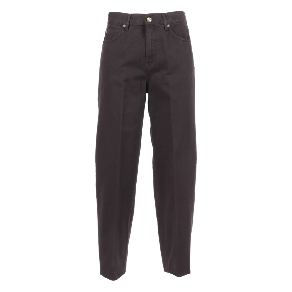 embroidered-pocket trousers