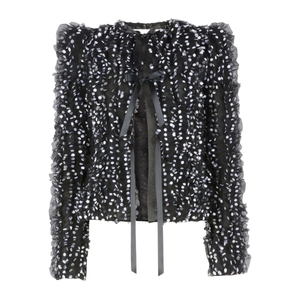 embroidered polka dot jacket