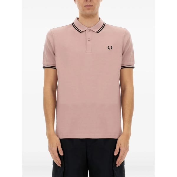 embroidered tipped polo shirt