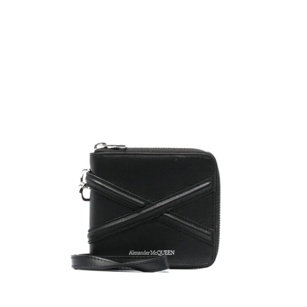 engraved-logo bi-fold wallet