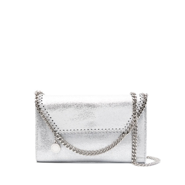 Falabella Wallet metallic-finish crossbody bag